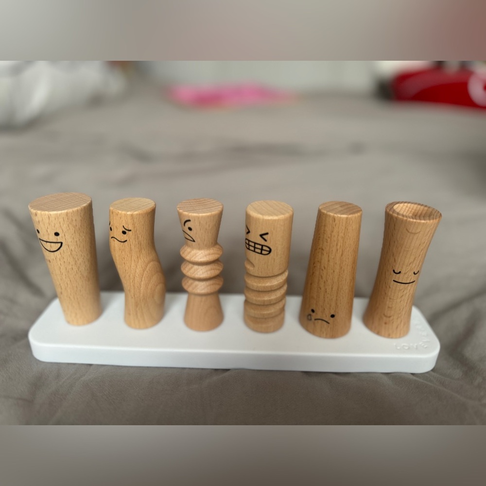 Lovevery Wooden Emotion Sticks Toy Set